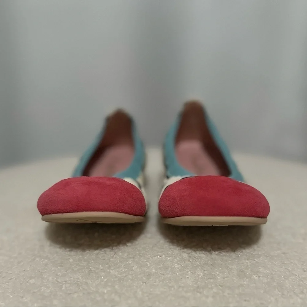 Pretty Ballerinas Kids Handmade Valerie Polka Dot Croc Embossed Leather Flats